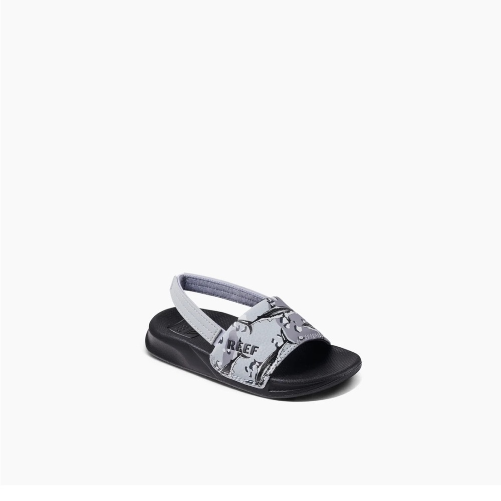 REEF Shark Print Slide Sandals